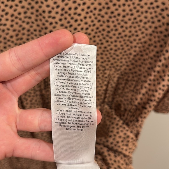 Saint Tropez Women’s Dot Dress V-neck 3/4 Sleeves Midi Tier Dress Size M - Picture 5 of 6